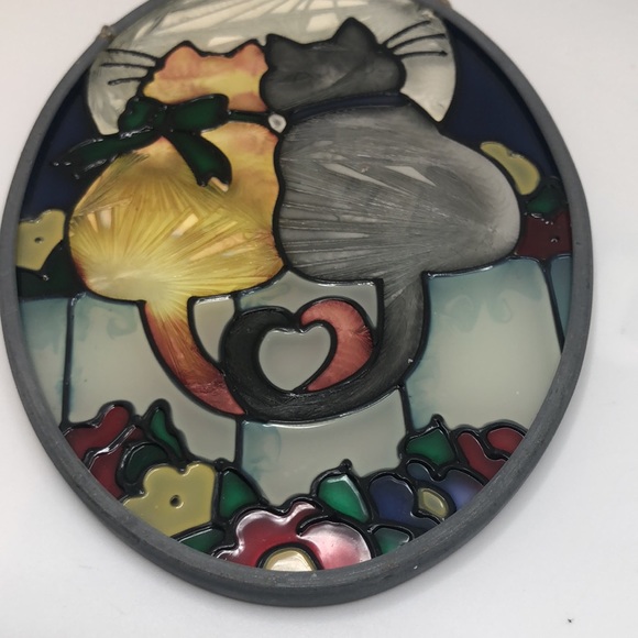 Joan Baker Designs Suncatcher Stained Glass Decor for Cat lovers Heart - Picture 6 of 9